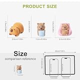 Faunamancy 54 Pcs Mini Capybara Resin Figurines,Miniature Animal Figures,Capybara Cake Topper and Party Decorations,Garden Landscape Accessories,Capybara Gifts (Mini Capybara 54Pcs)
