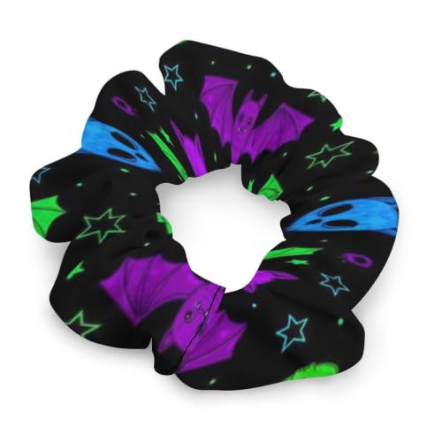 Stretchy Women Girl Witch Coil Hair Scrunchie for Workout