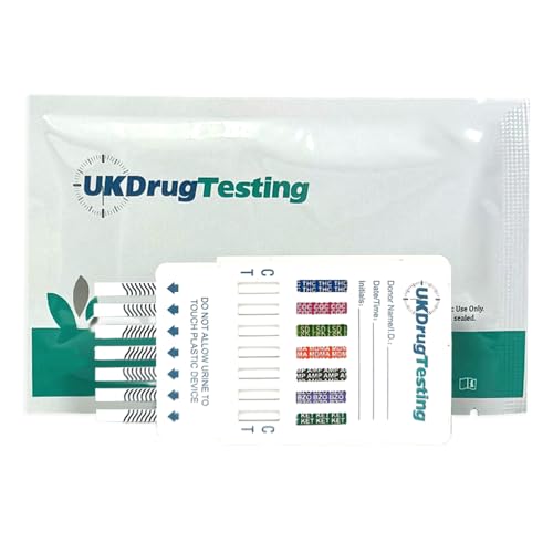 GenZ Urine Drug Testing Kit - Urine Test for 7 Highly Abused Recreational Substances (5 Tests)