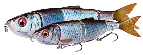 Savage Gear 4Play V2 Swim N Jerk - 3D gescannter Heringsschwimmköder für Raubfischangler, realistische Aktion, Stop & Go Techniken, ideal für Hecht, Barsch & mehr | Slow Sink Plötze 13,5 cm