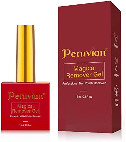 Peruvian Magic Gel Remover for Easy & Quick Removal -15ml Non Acetone Nail Polish Remover for At Home Manicure - Professional Nail Varnish Remover for Gel & Acrylic Nails