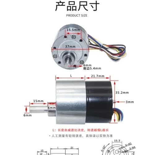 Moteur électrique 24V 45 RPM JGB37-3525 contre les secousses