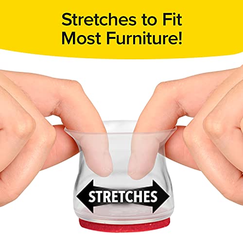 Ruby Sliders As Seen On TV by BulbHead - Red Means Theyâ€™re Authentic - Premium Chair Covers Protect Hardwood & Tile Floors from Scratching -Fits Most Furniture Leg Sizes &Shapes- 8 Count (Pack of 1) by BulbHead - Image 6