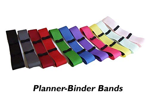 Planner Binder Band with 2 Pen Holder in SOLID COLORS, 4 Sizes for Binder, Composition, Mini Binder, a5 Journal, YOU Choose Pen Loop Size on Planner Band