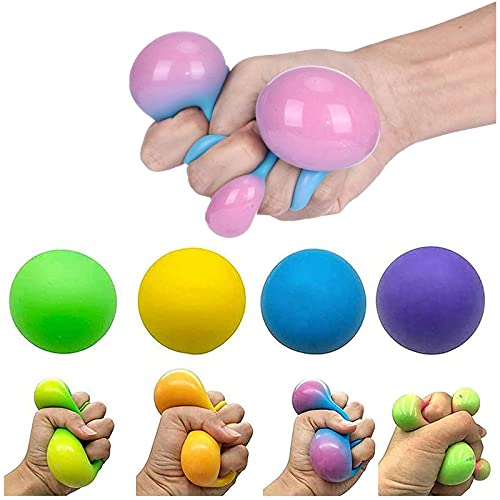 ZUYOKI Squish Stress Balls, Color Changing Stress Squishy Balls, Anti Stress Sensory Balls Squeeze Balls, Fidget Toys Stress Relief Stress Toys for Kids&Adults, Fun Toy for ADHD, OCD, Anxiety (1pcs)