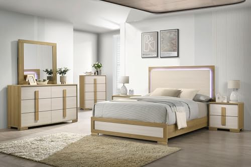 Kings Brand 6-Piece Bedroom Set with LED Lights