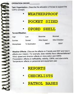 Army ROTC Battle Book | OPORD Shell | Planning Guide & Army Reports | Laminated Operations Aid