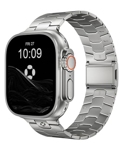 Image of AGIS02 Titanium Band for Apple Watch Ultra 3 /2 /1 Band 49mm & Series 11 /10 46mm, Grade 5 Titanium Ultra Watch Band for Men with DLC Coating, Durable and Lightweight iWatch Metal Strap
