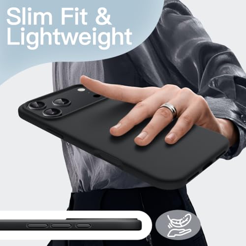 Image of JETech Silicone Cover Case for iPhone New Pro Max, Silky Touch, Black