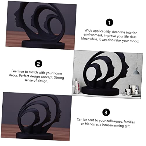 Yardenfun Decoração De Quarto Estátua De Rosto Humano Estátua De Feng Shui Escultura De Personagem A