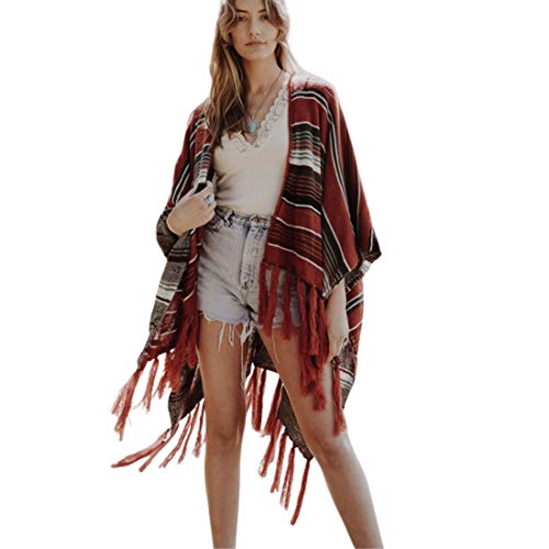 TD Collections Bohemian Cow Skull Serape Ruana for women long open front winter cardigan women wrap poncho shawl