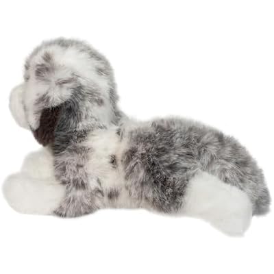 Douglas Skylar Australian Shepherd Plush Stuffed Animal, 12 Inch DLux Realistic Aussie Puppy Toy Soft Blue Merle Dog Plush for Kids, Gifts & Collectors