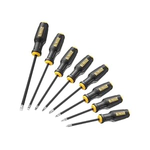 Dewalt MAX FIT® Screwdriver Set, 8 Piece, MAX FIT® Tip Design ensures a Maximum fit in Fasteners and eliminates Stripped Screws