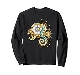 Steampunk Seahorse - Camiseta de ancla náutica mecánica de caballo de mar Sudadera