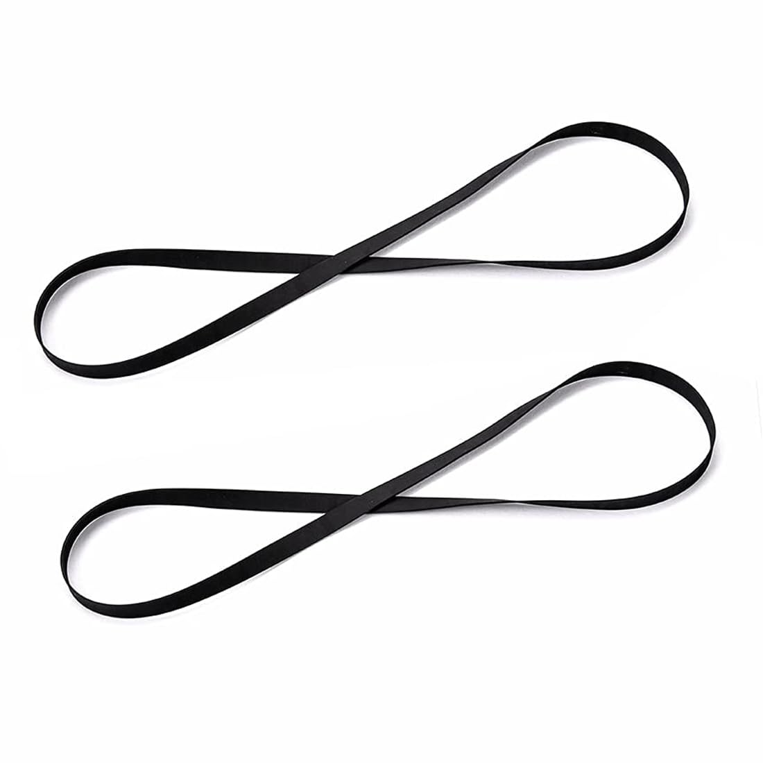 2 stuks riemen platenspeler riem van zwart rubber voor speler compatibel met platenspeler reserveriem voor fonograaf 200 mm