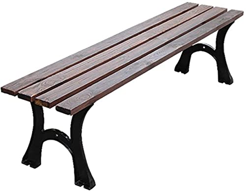 Banco de Patio, Banco de Parque, sofá de conversación al Aire Libre, Bancos de Hierro Fundido para Patio al Aire Libre, Madera Maciza anticorrosiva para Exteriores, Porche para Muebles de ex
