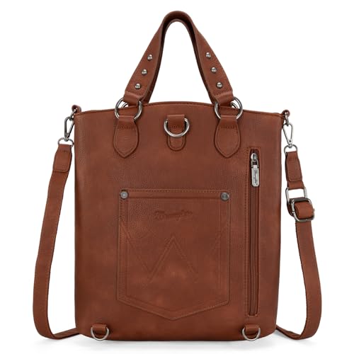 Image of Wrangler Convertible Backpack Purse for Women Vintage Tote Bag Multifunction Shoulder Bag
