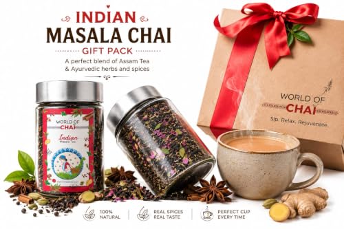 Image of World of Chai Indian Masala Tea with Saffron & Tulsi, 100 g