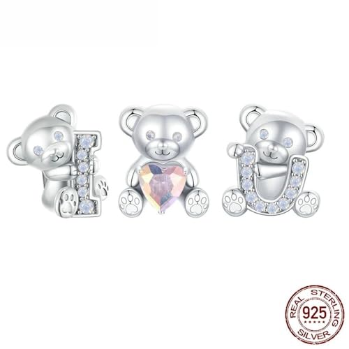 Abalorio de plata oso con ópalo joya de moda para el día a día 6