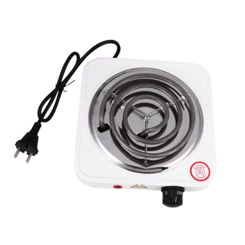 BESTYASH Estufa Eléctrica Portátil Temperatura Ajustable Quemador Único para Camping y Protección contra Sobrecalentamiento Diseño de Tubo para Calentar Rápidamente Alimentos y Bebidas