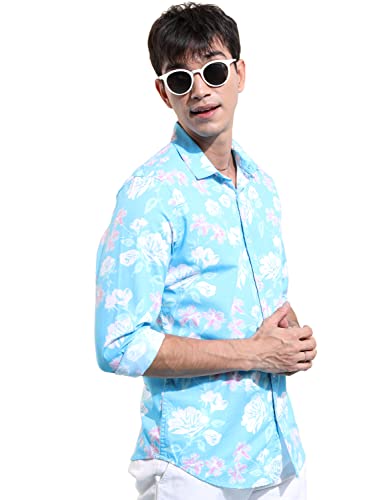 Image of Ketch Men Cotton Slim Fit Printed Full Sleeve Shirt