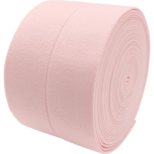 JESEP YONG Pink Wide Elastic Band for Sewing 2.4"x5yd