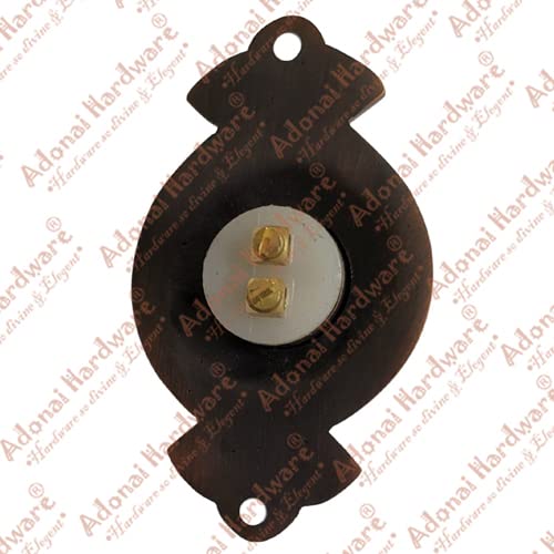 Adonai Hardware Designer Brass Bell Push or Door Bell or Push Button - Oil Rubbed Bronze