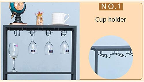 Soporte para botellas de vino de hierro negro NMGMJQ miniatura 3