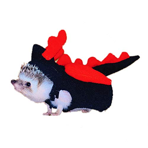 HAICHEN TEC Hedgehog Clothes Dragon Costume Small Animal Apparel Polar Fleece Material Handmade Hedgehog Hoodie Costume Accessories Outfit for Cosplay Halloween Party Cosplay (XS (200-300g))