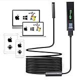 QQ HAO Endoscopio Industrial De 8 Mm Found 1200P Ultra Alta Definición WiFi Teléfono Móvil Endoscopio IP68 Impermeable HD Boroscopio,1 Meter