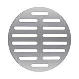 Yuanchu 4 Inch Stainless Steel Round Floor Drain Cover, Silver Replacement Sink Floor Drainer Drain Protection Cover Shower Drain Cover for Furniture Repair Bathroom Kitchen