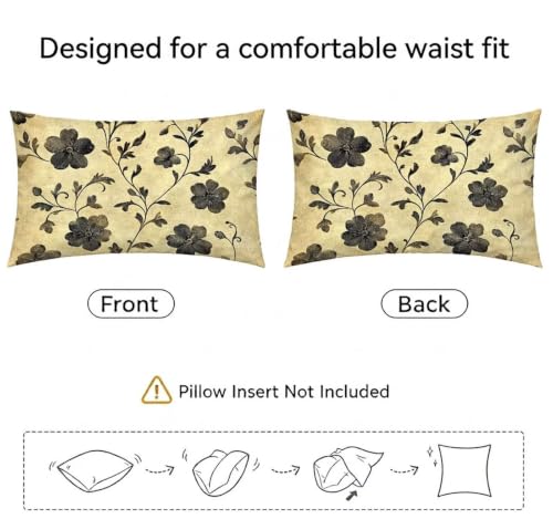 Coussin extérieur imperméable motif arbre lin housse de coussin rectangulaire 50x80 - 6