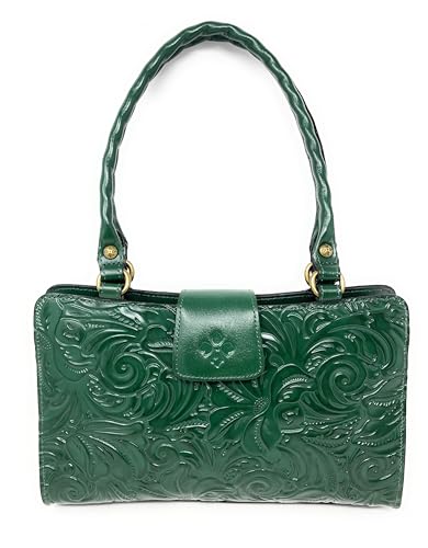 Image of Patricia Nash Rienzo Leather Satchel, Soft Green