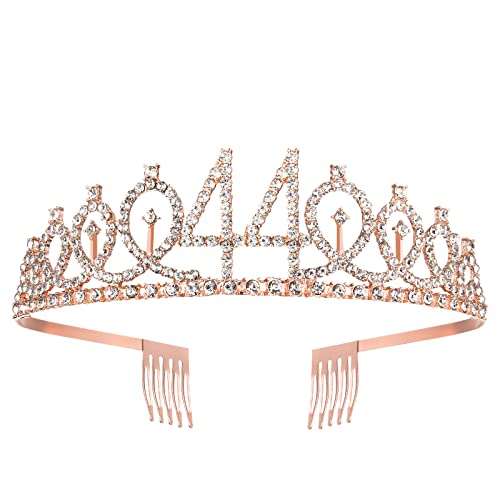 Faja de 44 cumpleaños cómoda que no se cae y tiara metálica estable 3