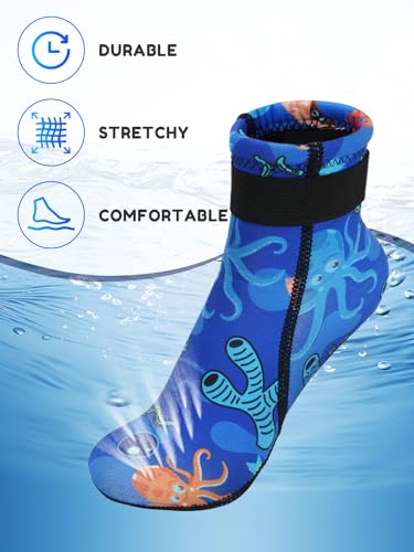 Summshall Kids Neoprene Socks 3mm Water Socks Keep Warm Sand Socks Anti-slip Wetsuit Socks Water Sport Swimming Surfing - Image 3