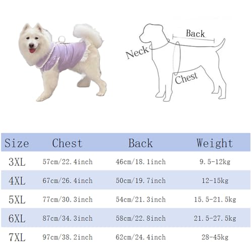 Robe pour chien de grande taille violette en dentelle pour Labrador - 3