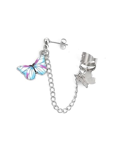 1 paio di orecchini Ear Cuff - Orecchini Cartilagine - Orecchini Catenina - Orecchini con catenella