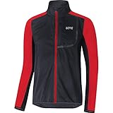 GORE C3 GORE WINDSTOPPER Jacket, Größe: M, Farbe: Schwarz/Rot, 100274