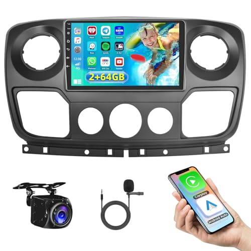 Autoradio CarPlay sans fil pour Renault Master 3 pour éliminer les câbles et naviguer en GPS