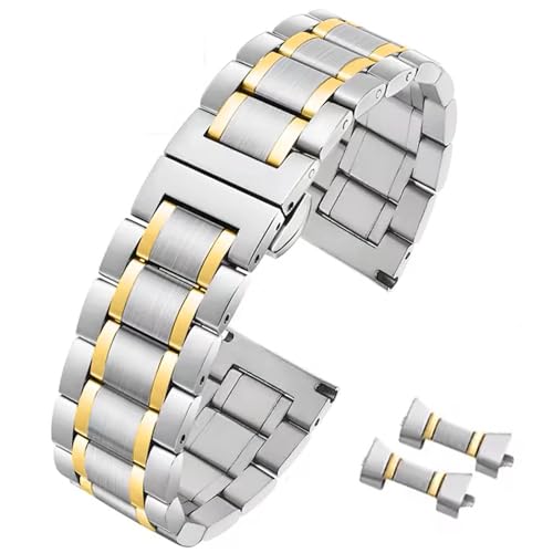 Image of Quick Release Stainless Steel Watch Band Bracelet 12mm to 24mm Straight & Curved End Universal Stainless Steel Metal Watch Strap Smartwatch Replacement Band Men Women