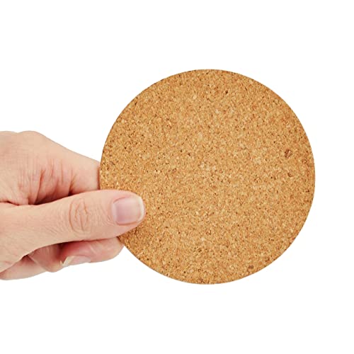 50 Sheets Self-Adhesive Cork Coaster Backing, Round 3.5 Inch Circles For Diy Crafts #TOP4