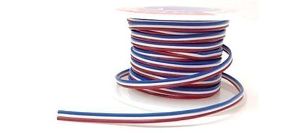 Model Power 2303 Hook-Up Wire 3 Conductor Red/White/Blue 12'