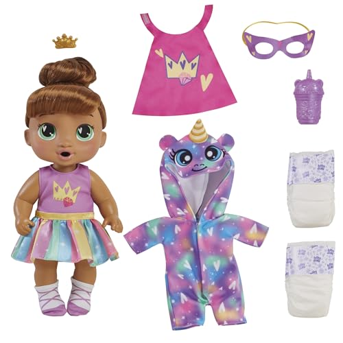 Baby Alive Super BFF Sophia Sparkle Brown Hair Dress Up Baby Doll Playset, 11 Inches, Toys for 3 Year Old Girls & Boys & Up (Amazon Exclusive) by Baby Alive - Used condition - US$21.99