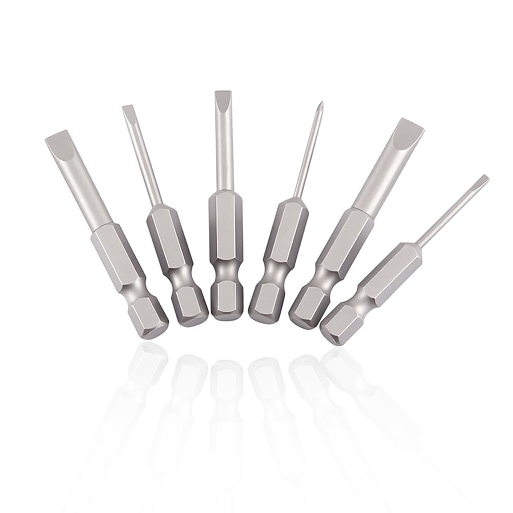 Puntas de destornillador de aleación de acero S2 de 50 mm magnéticas con punta ranurada plana