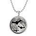 Produktbild Feilok Vampire Bat Leuchtend Anhänger Halskette, Blaue Leuchtende Farbe, Beste Geschenk für Allerheiligen