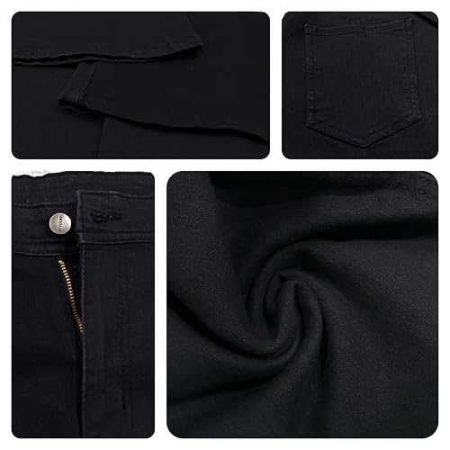Image of GRECIILOOKS Women High Rise High Waist Jeans Wide Leg Straight Fit Denim | Baggy Cargo Style Casual Pants Daily College Wear