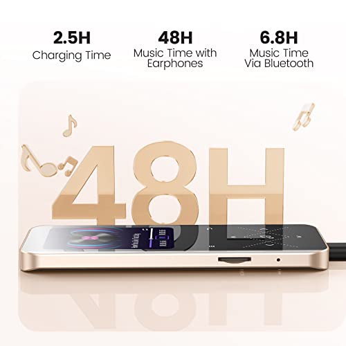 32Gb Mp3 Player With Bluetooth 5.3, Agptek A09X 2.4" Screen Portable Music Player With Speaker Lossless Sound With Fm Radio, Voice Recorder, Supports Up To 128Gb, Black #TOP7