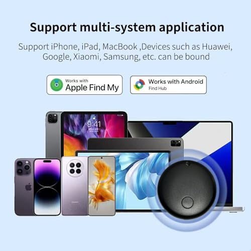 Image of Devil Will Cry Universal GPS Tracker Tag for Kids, Keys, Cars, Bikes, Smart Tracking Device Compatible with Apple Find My and Android Find Hub, Compact Mini Locator for Valuables