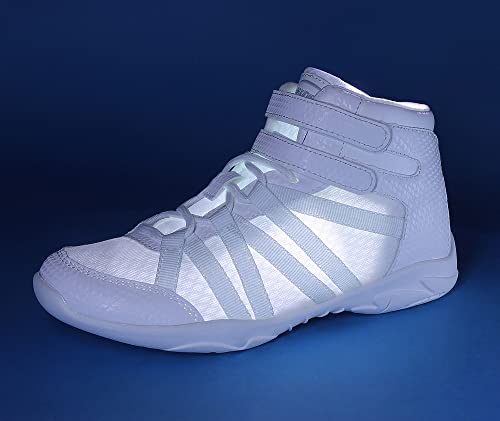 Baxinier Girls White High Top Cheerleading Shoes Lightweight Youth Cheer Competition Sneakers Training Dance Tennis Shoes - White 3 Big Kid #TOP5