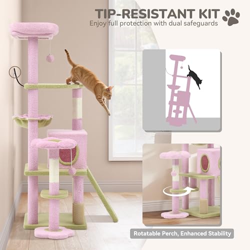 YITAHOME Torre para Gatos 61 Pulgadas con Hamaca y Rascadores miniatura 5